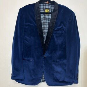OppoSuits Blue Velvet Blazer dinner jacket single button sport coat evening coat